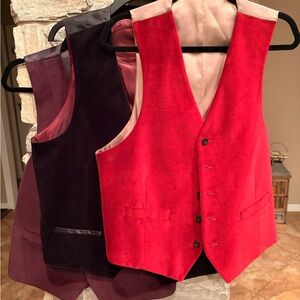 Men’s velvet vests (bundle of three)